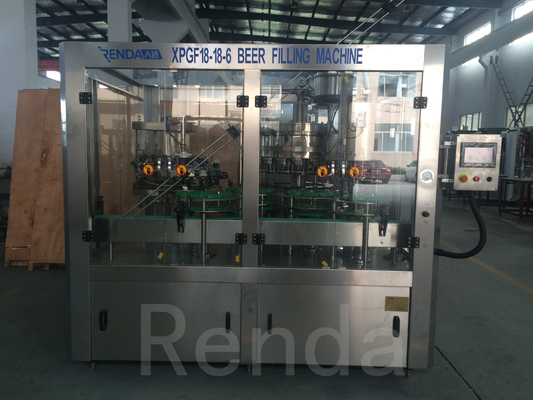 1000BPH Glass/PET Bottle Beer Filling Machine 3 In 1 Beer Filler 500ml Stainless Steel CE ISO